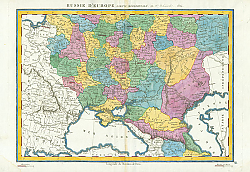Постер Карта: южная часть европейской России, 1824 г.