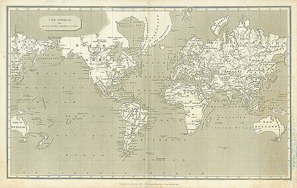 Карта мира, 1807г. 1