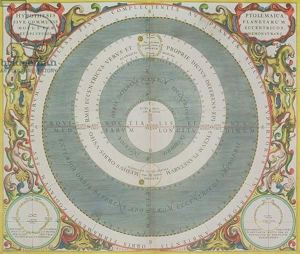 Ptolemaic System, from 'The Celestial Atlas, or The Harmony of the Universe' pub. by Joannes Janssonius, Amsterdam, 1660-61