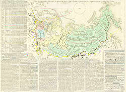 Постер Карта Российской Империи с географической, статистической, политической справкой, 1828 г.
