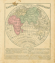 Постер Карта восточного полушария