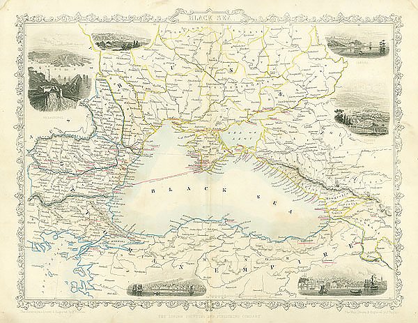 Карта побережья Чёрного моря, 1855г. 1