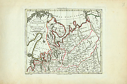 Постер Карта Россия в Европе, 1841г.