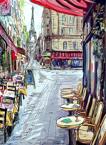 Париж. Уличные кафе