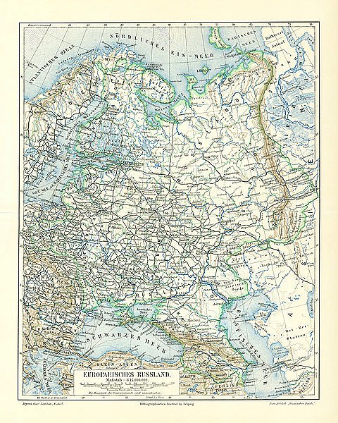 Карта европейской части России 3