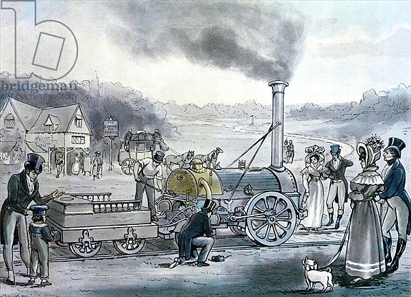 Stephenson's 'Northumbrian', the first locomotive to be built with an integral firebox