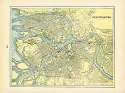 Постер Карта Санкт-Петербурга, 1899