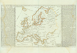 Постер Карта островов, мысов и морских портов Европы из атласа Geographie Moderne J.B.L. Clouet, 1787