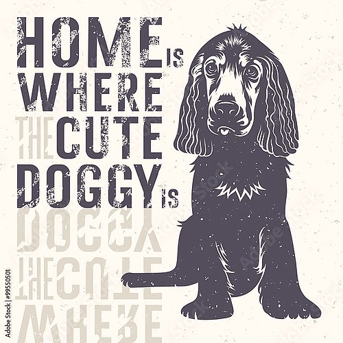 Плакат с собакой