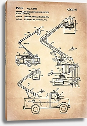 Постер Патент на электромонтажный подъемник, 1988г