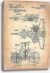 Постер Патент на самолет Vulcan STOVL, 1989г