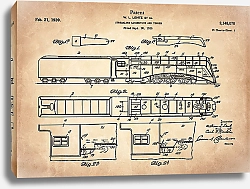 Постер Патент на модернизированный локомотив, 1939г