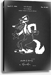 Постер Патент на героя Big Bad Wolf, Disney, 1934г