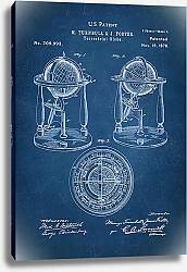 Постер Патент на географический глобус, 1878г
