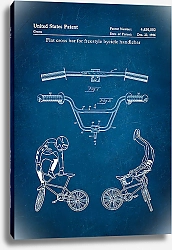 Постер Патент на плоскую перекладину для руля велосипеда в стиле фристайл, 1986г