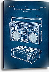 Постер Патент на магнитофон Matsushita, 1981г