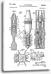 Постер Патент на минометное устройство, 1958г