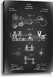 Постер Патент на телеграфный ключ, 1882г