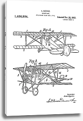 Постер Патент на аэроплан, 1922г
