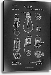 Постер Патент на цоколь лампы, 1890г