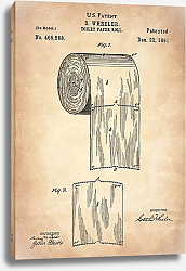 Постер Патент на туалетную бумагу, 1891г