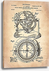 Постер Патент на астрономический компас, 1902г