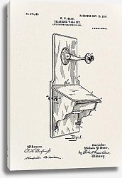 Постер Патент на настенный телефон, 1907г