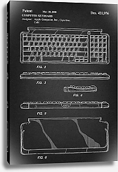 Постер Патент на клавиатуру Apple, 2000г