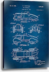 Постер Патент на игрушку-гоночный автомобиль,1935г