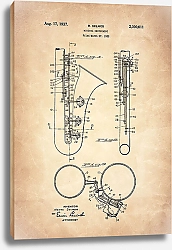 Постер Патент на саксофон 1, 1937г