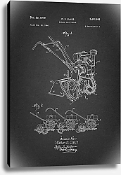 Постер Патент на роторный культиватор, 1949г