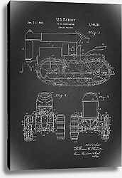 Постер Патент на гусеничный трактор, 1930г