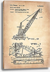 Постер Патент на строительный кран, 1980г