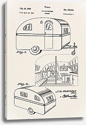 Постер Патент на трейлер RV, 1950г