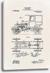 Постер Патент на автомобиль, 1913г