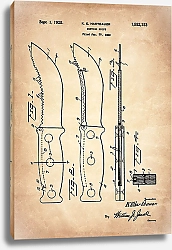 Постер Патент на разделочный нож, 1925г