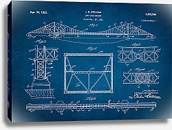 Постер Патент на конструкцию длиннопролетного моста, 1923г
