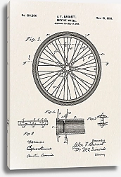 Постер Патент на велосипедное колесо, 1898г