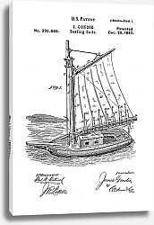 Постер Патент на паруса, 1880г