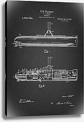 Постер Патент на подводную лодку, 1919г