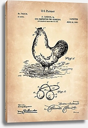 Постер Патент на очки для курицы,  1903г