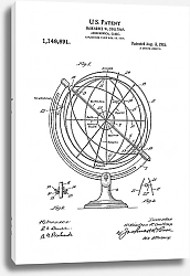 Постер Патент на астрономический глобус, 1915г