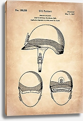 Постер Патент на полицейский шлем,  1957г