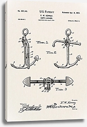 Постер Патент на корабельный якорь, 1902г