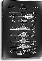 Постер Патент на стрелы для стрельбы из лука, 1932г