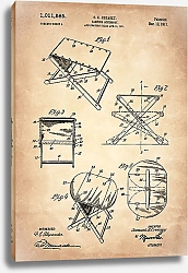 Постер Патент на складной стул, 1911г