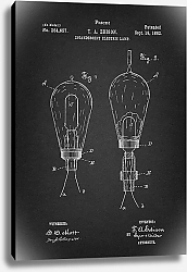 Постер Патент на лампочку Эдисона, 1882г