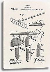 Постер Патент на садовый инструмент с заменяемыми насадками, 1908г