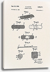 Постер Патент на пластырь, 1959г