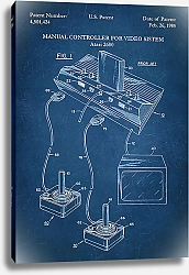 Постер Патент на игровую систему Atari 2600, 1985г